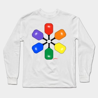 Rainbow Paddles (front only) Long Sleeve T-Shirt